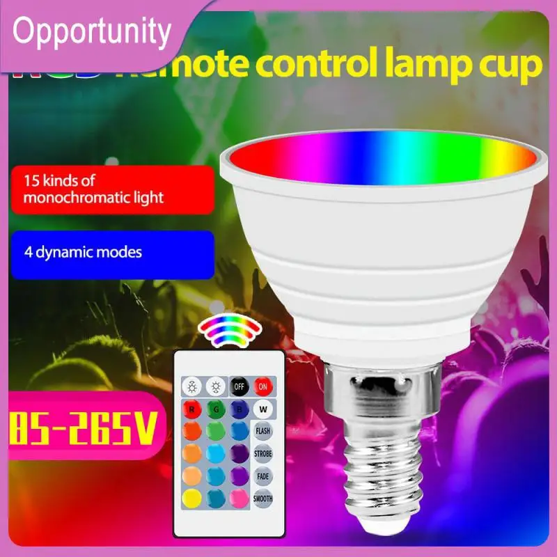 

E27 LED RGB Light Dimmable Light Bulb Spotlight Lamp Remote Control 85-265V RGB+White Dimmable Timer Function Lampada Home Decor