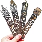 Изысканная металлическая Закладка со шкалой и линейкой, креативная многофункциональная Изысканная картина, значок искусства