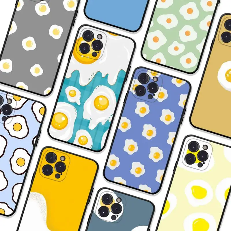 

Cartoon eggs Phone Case For iPhone 8 7 6 6S Plus X SE 2020 XR XS 14 11 12 13 Mini Pro Max Mobile Case