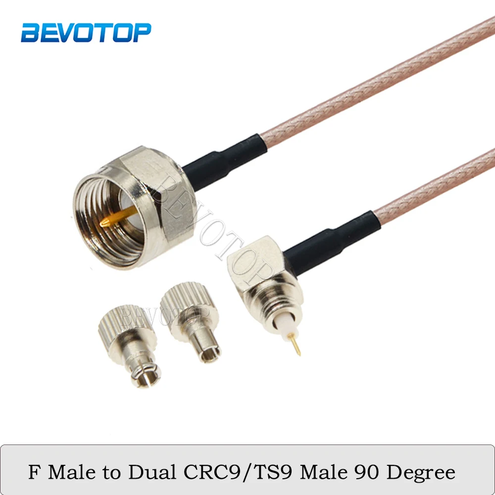 

2Pcs/Lot F Male to CRC9/TS9 Male Plug Assembly Connector RG316 RF Coaxial Cable Jumper Pigtail 3G Antenna Extension Cable