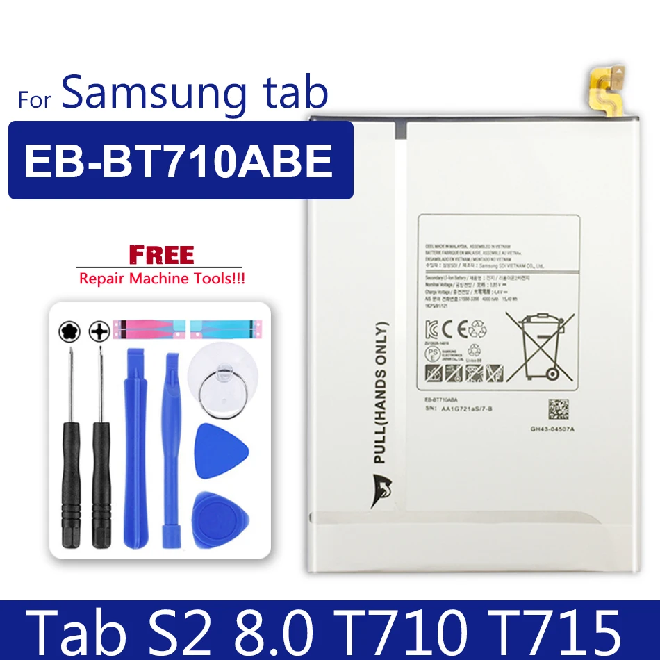 

EB-BT710ABE Tablet Battery For Samsung Galaxy Tab S2 SM-T710 T715 T715C T719C 4000mAh