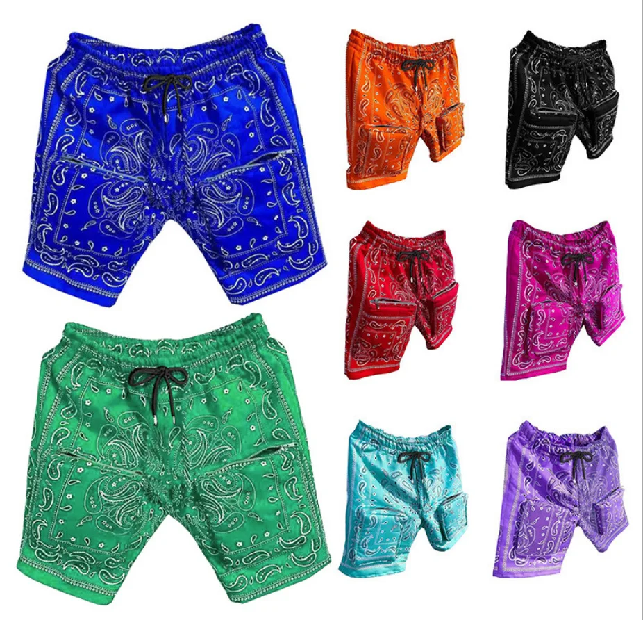 

2021 New Tooling High Street Men Shorts 3D Personality Ethnic Style Hip-Hop Pants High Street Men Shorts