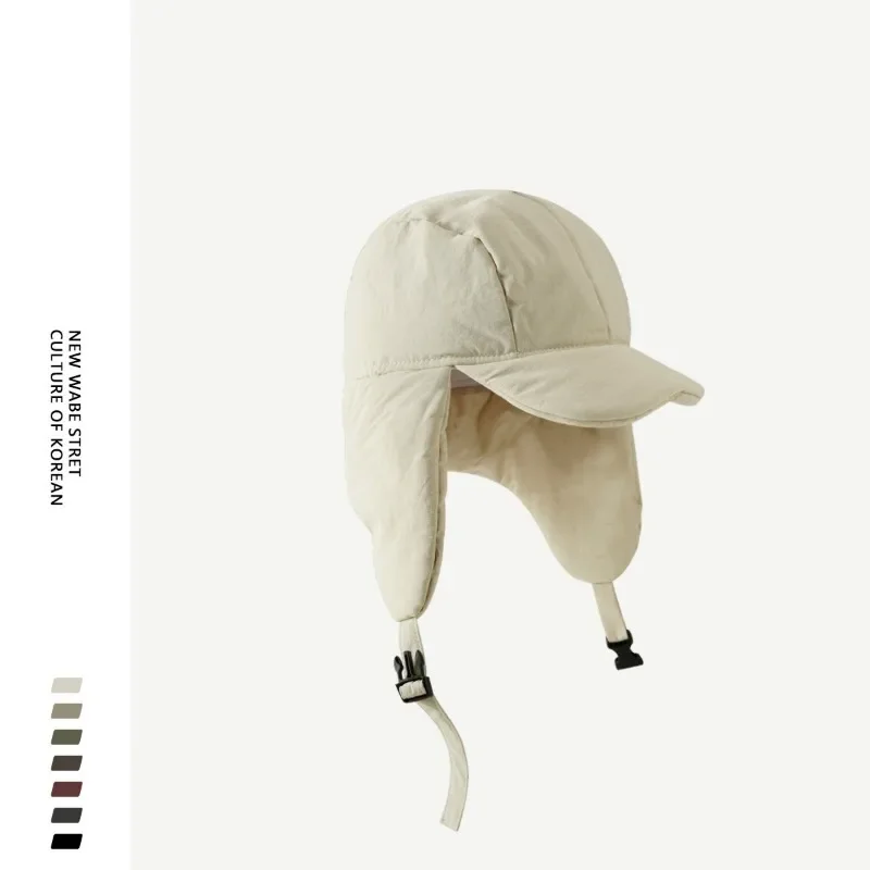 Японская шапка Lei Feng с подкладкой для мужчин и женщин зимняя ветрозащитная