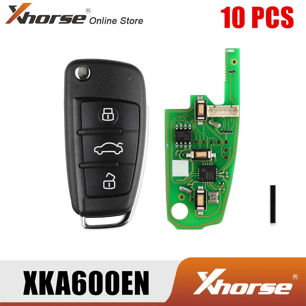 

XHORSE XKA600EN Universal Remote Key for Audi A6L Q7 Style 3 Buttons 10 PCS/Lot