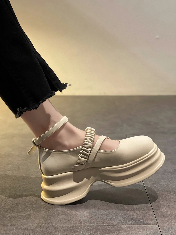 

Туфли Мэри Джейн, Новинка лета 2023, обувь на толстой подошве, сандалии для колледжа для девушек, японская кожаная Униформа jk, Женская обувь в стиле "Лолита"