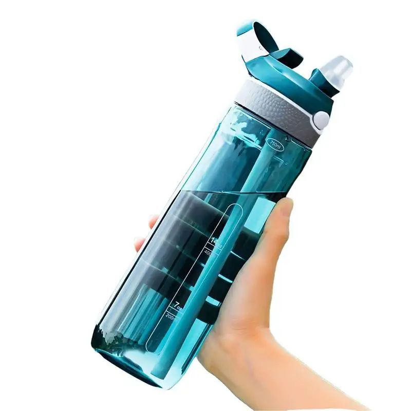 750 ml Plastic Sport Water Bottle Portable Large Capacity Te