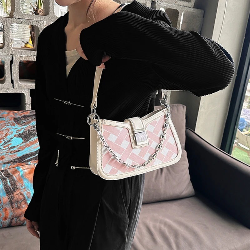 

Stylish Pu Leather Underarm Shoulder Bag For Women With Chain Crossbody Bags Luxury Designer Handbag Versatile Casuals 2023