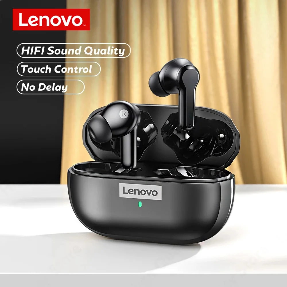 Lenovo LP1S TWS Беспроводные наушники Bluetooth 5.0 гарнитура для спорта с водонепроницаемостью, шумоподавлением, HIFI-басами и микрофоном.