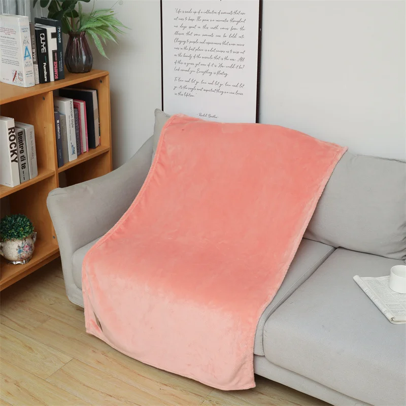 

Blanket Flannel Thickened Air-conditioning Throws Nap Coral Fleece Lunch Break High-end Warm Winter Blanket Sofa Cover Quilt