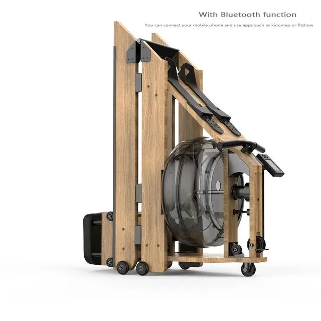 

Solid Wood Double Track Water Drag Rowing Machine Home Intelligent Rower Aerobic Sports Equipment