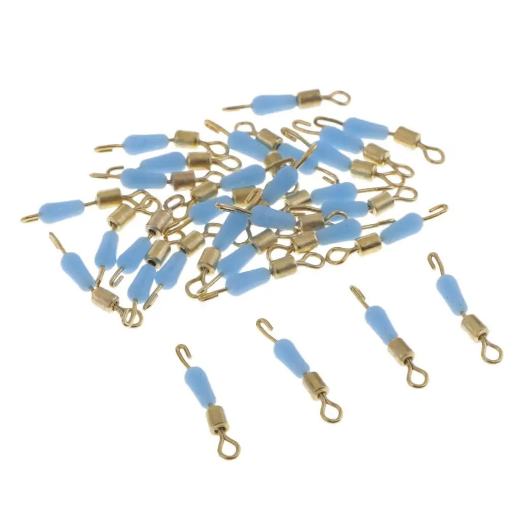 Pack of 30pcs Rig Rings Carp Fishing Accessory Links with Silicone