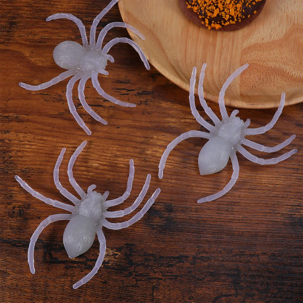 

20pcs Glow- in- the- dark Spiders Realistic Spiders for Party Decoration Ornament ( )