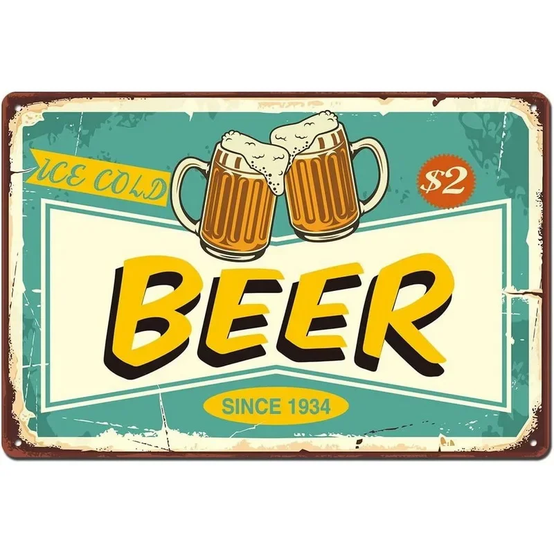 1 шт. металлические Плакаты для украшения бара ресторана кафе клуба