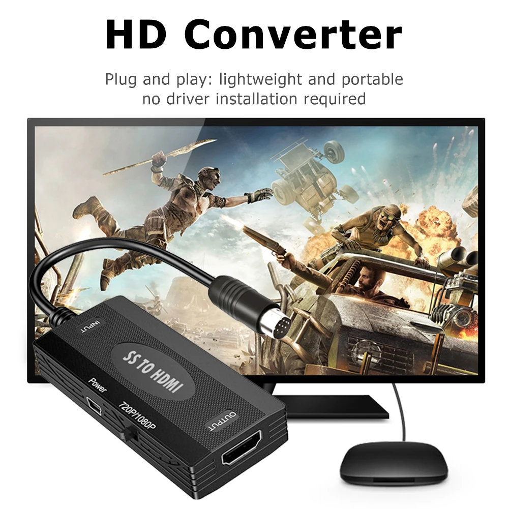 Совместимый с SS HDMI преобразователь HD TV адаптер 4/3 соотношение сторон для игровых