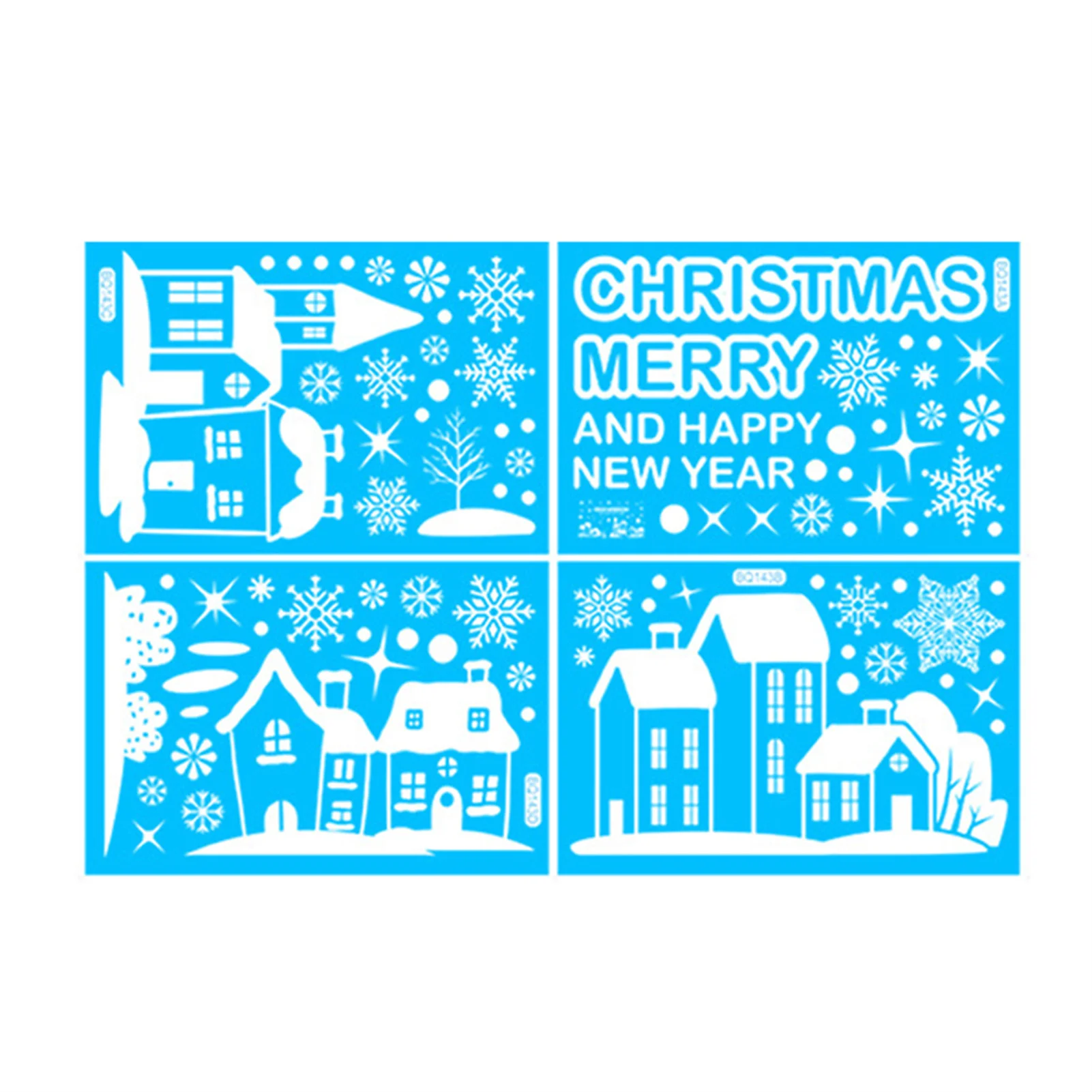 

4 шт. рождественские наклейки на окна, легко снимаются наклейки на окна для дома, торгового центра, ресторана