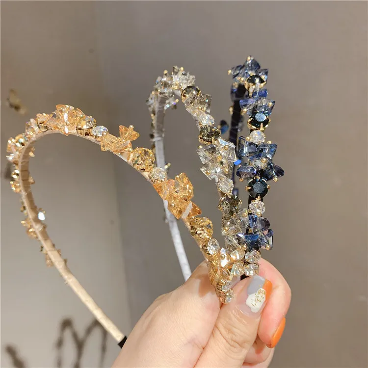 

Crystal Rhinestone Hair Band Elegant Headband Banquet Hairpin Hairpiece Headband Pressed Hair Hair Hoop
