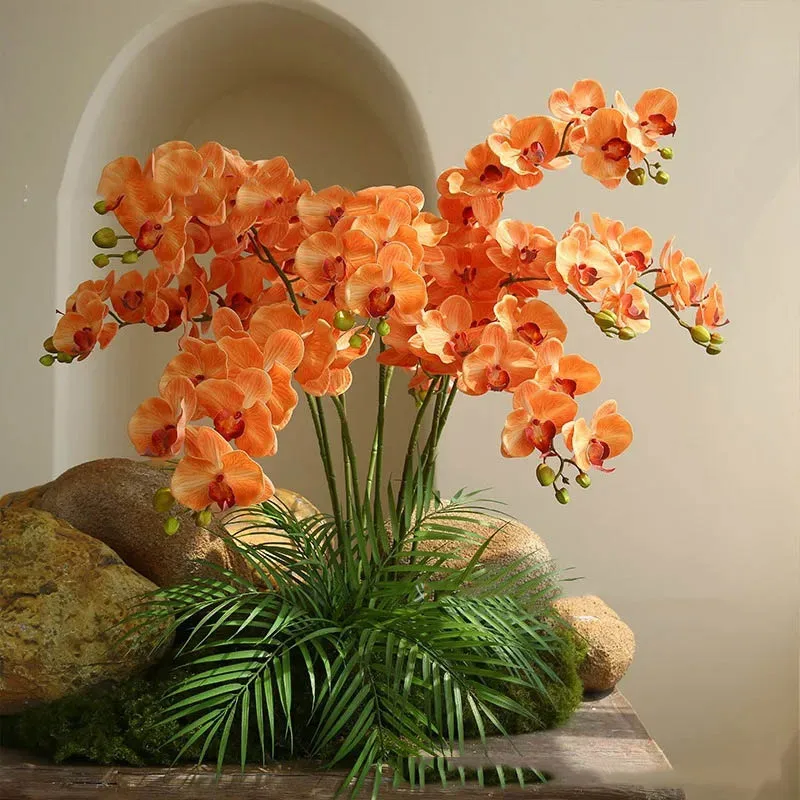 Высокое качество 3D увлажняющий искусственный цветок орхидеи на ощупь