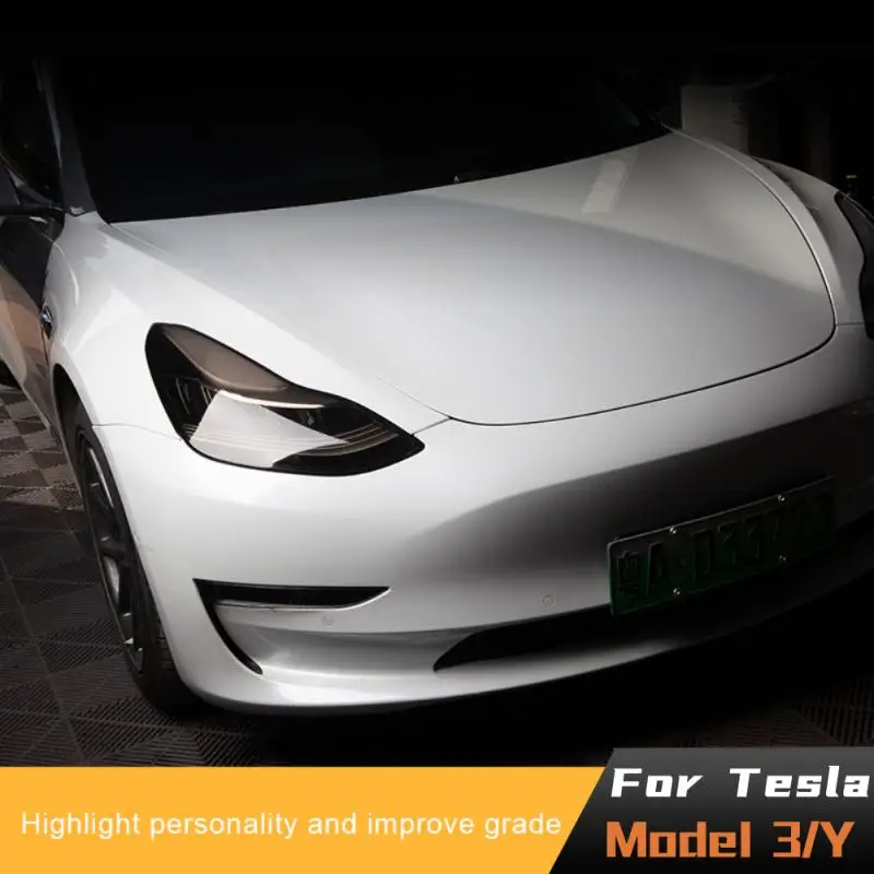 

Защитная пленка для фар Tesla Model 3 / Tesla Model Y 2021 2022, ТПУ, дымчато-черный, аксессуары для стайлинга автомобиля
