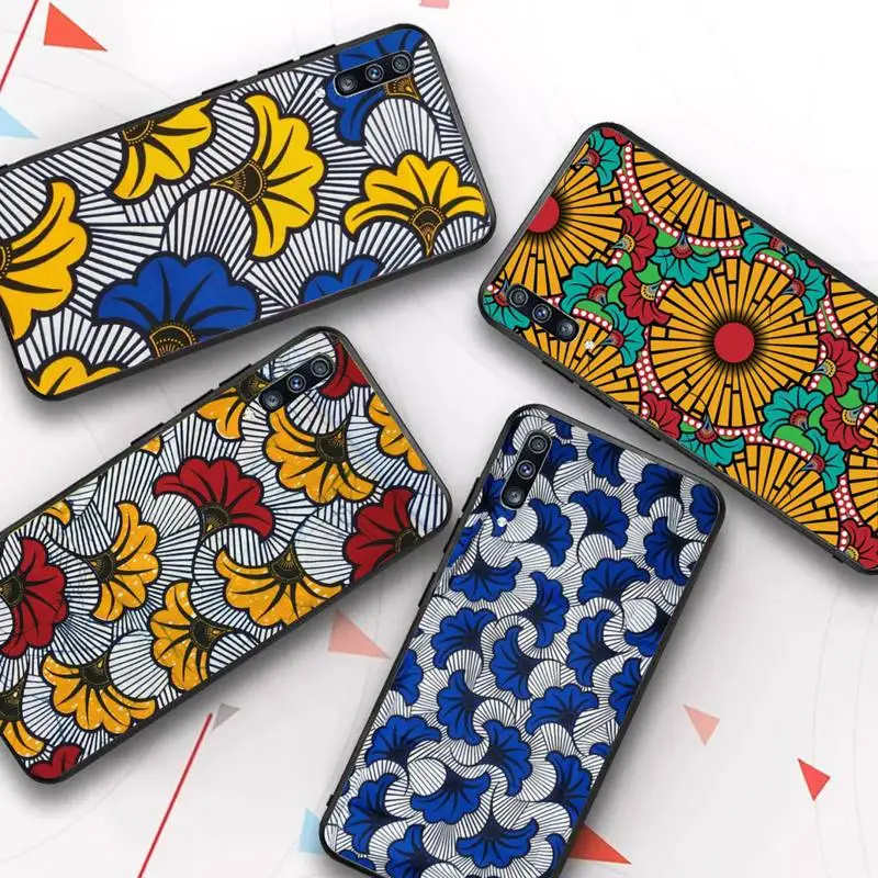

African style fabric print Phone Case for Samsung A51 A30s A52 A71 A12 for Huawei Honor 10i for OPPO vivo Y11 cover