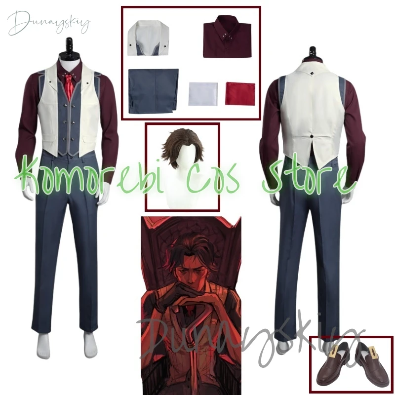 Arcane LOL Виктор Косплей Костюм Униформа Экипировка Рубашка Жилет и брюки Полный
