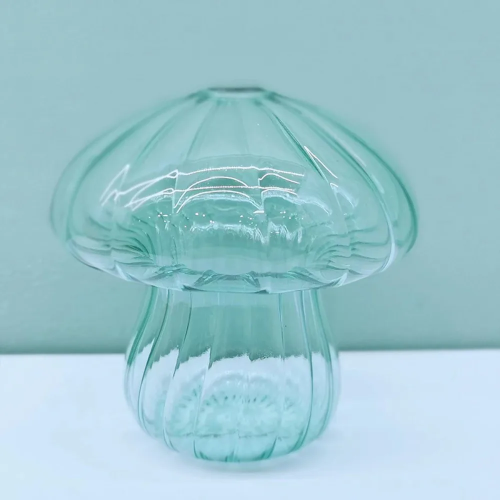 

Mushroom Glass Vase Aromatherapy Bottle Creative Home Hydroponic Flower Table Simple Decoration Simple Transparent Glass Vase