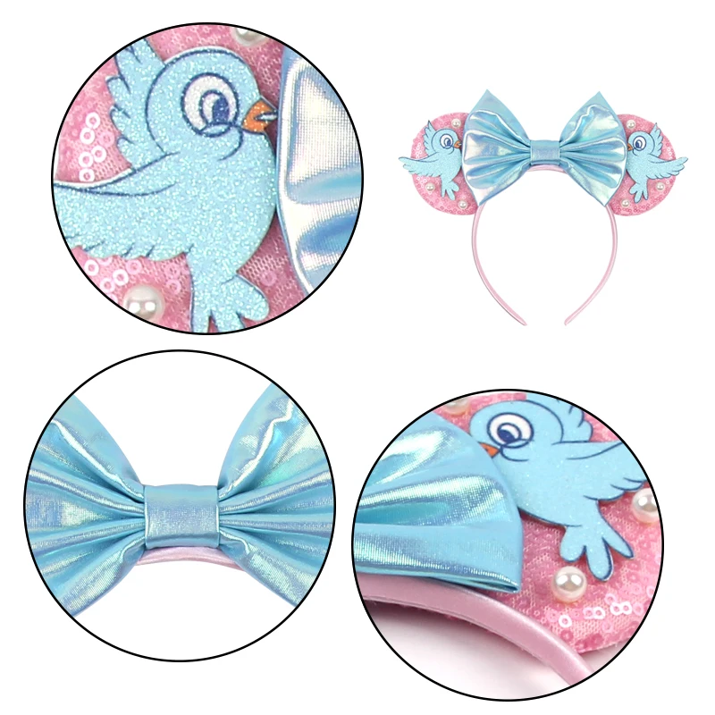 Новая повязка на голову день рождения с бантом и блестками аксессуары для волос
