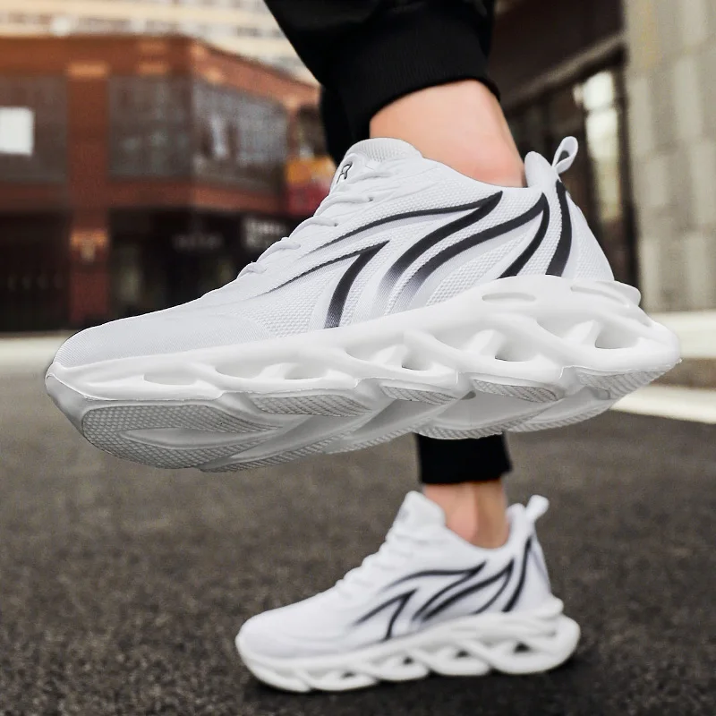 Mens Fashion Flame Sneakers Casual Man Breathable Sports Shoes Male Trainers Lightweight Masculino Hollow Sole Chaussure Homme