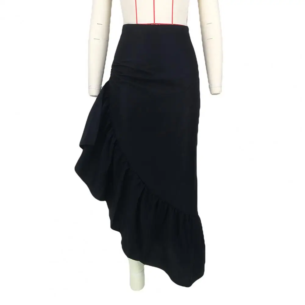 

Sexy Maxi Skirt Irregular Hem Slim Fit Hidden Zipper Lady Summer Skirt Soft Lady Summer Skirt Women Garment