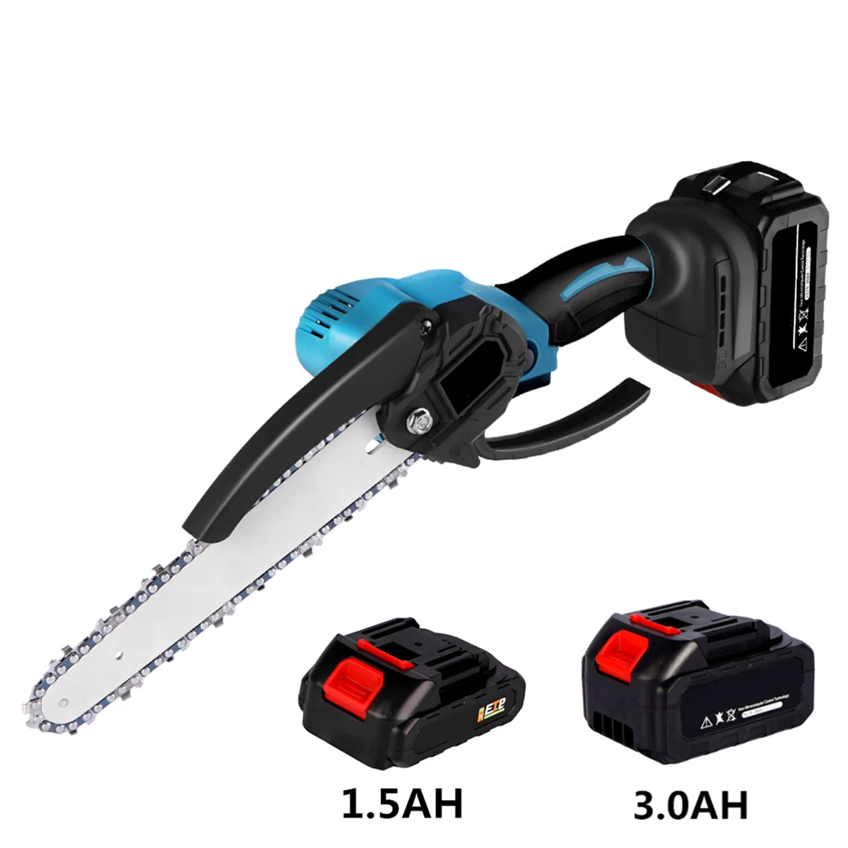 Woodworking Portable 8 Inch Brushless Cordless Electric Chain Saw Garden Pruning Wood Cutting Power Tool For Makita 18V Battery