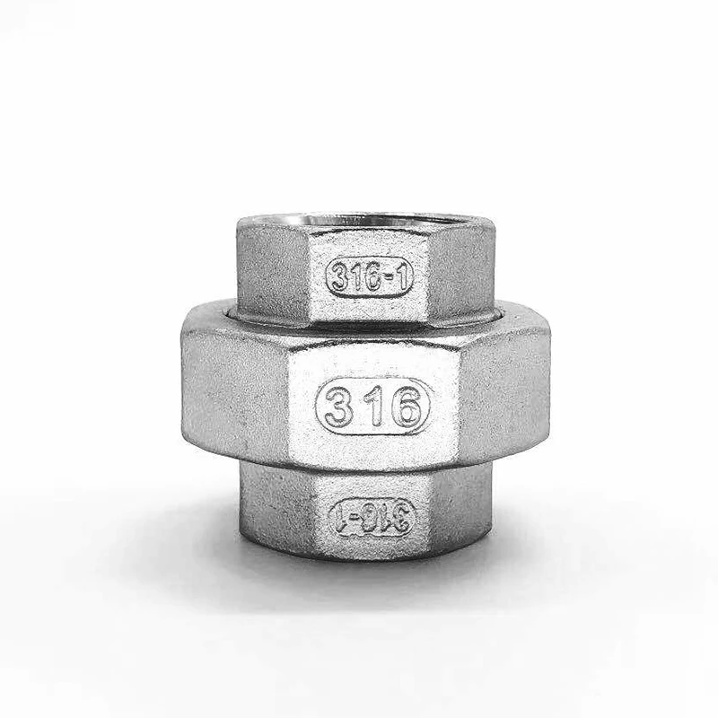 

1/4" 3/8" 1/2" 3/4" 1" 1-1/4" 1-1/2" BSP Female Thread 316 Stainless Steel Union Pipe Fitting Connector Adapter Coupler