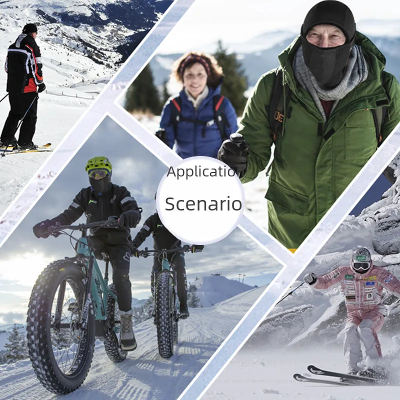 Уличный зимний лыжный термоголовной убор мужской флисовый шарф с подкладкой для