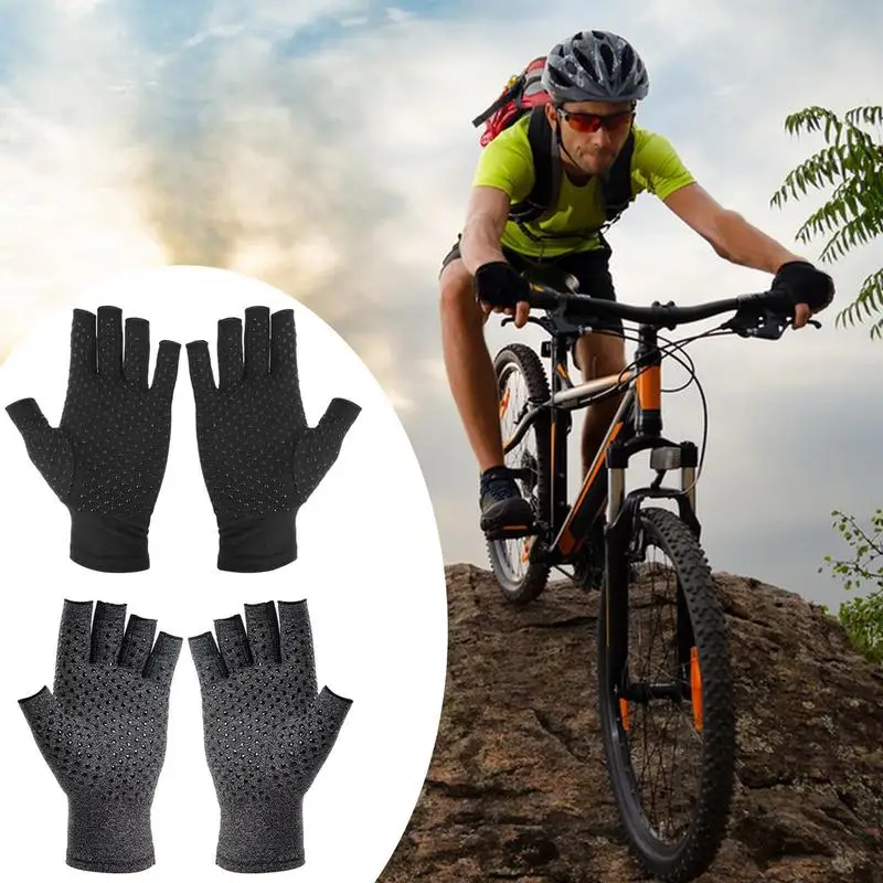

Knitted Fingerless Gloves Winter Thicken Warm Touch Screen Gloves Unisex Outdoor Warm Half Finger Cycling Gloves