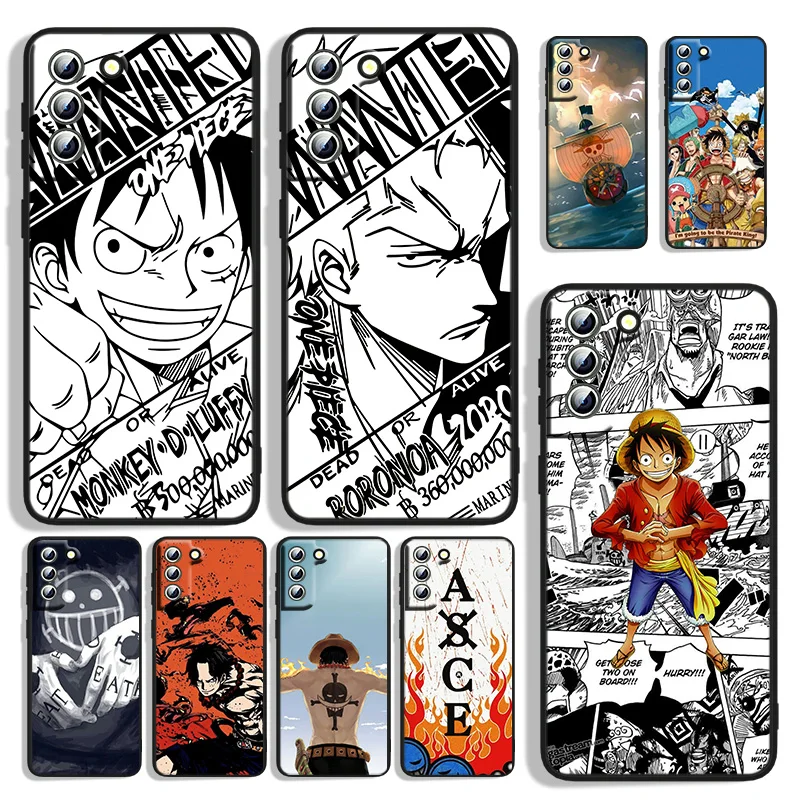 

Luffy Zoro One Piece Phone Case For Samsung Galaxy S22 S21 S20 FE Ultra S10e S10 S9 S8 S7 Lite Plus Edge Black Funda Cover Coque