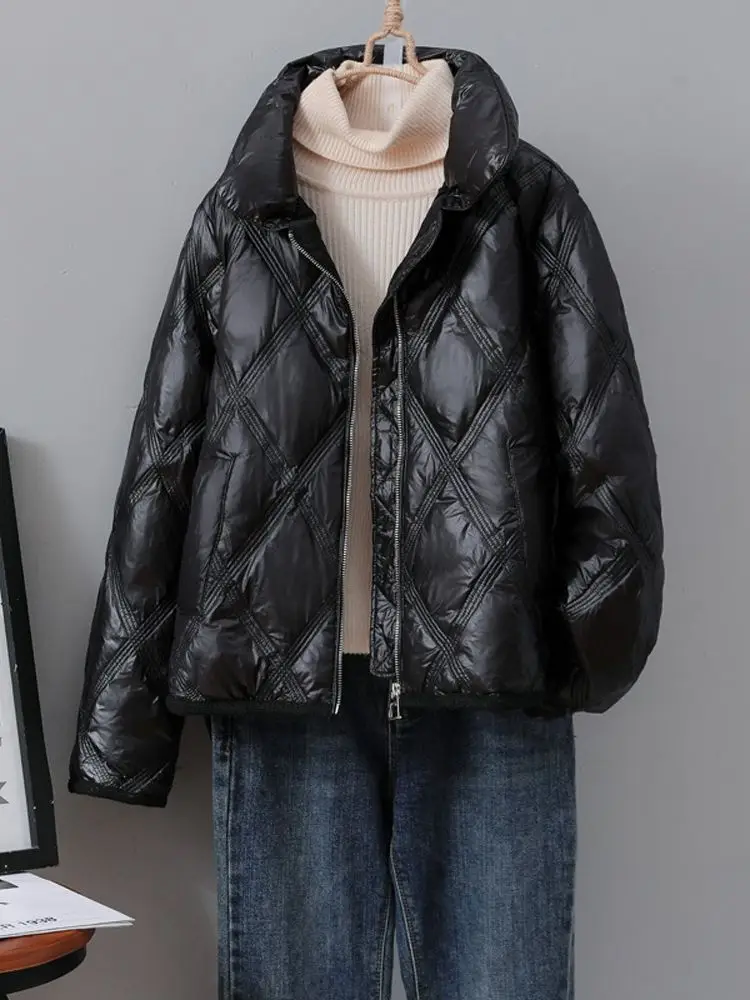 New Women Casual Style Down Jacket White Duck Down Jackets Spring Autumn Coats And Parkas Female Outwear