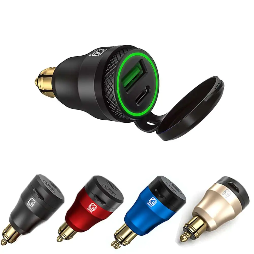 

Din to USB motorcycle QC3.0 Quick Charge USB Power Socket Adapter DIN Charger for BMW R1200RT