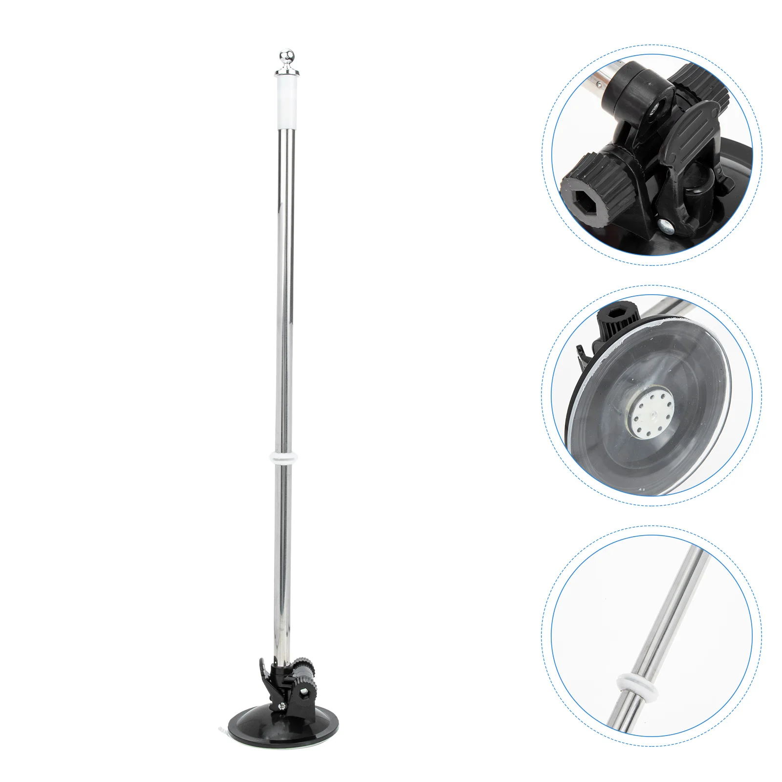 

Flag Pole Car Holder Flagpole Window Suction Cup Mount Decorationstelescopic Vehicle Support Parade Bracket Universal Rv