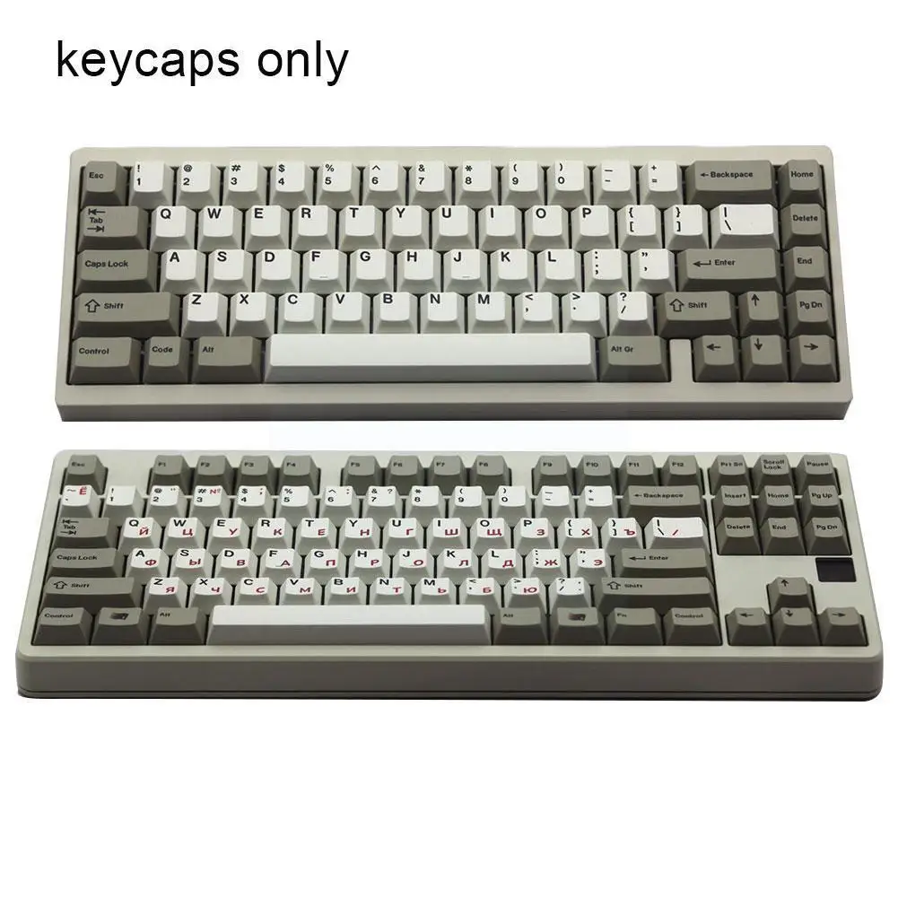 

Sublimation Red Russian Keycaps Customized Mechanical Keyboard Keycaps Sp Pbt Molding Injection H5y5