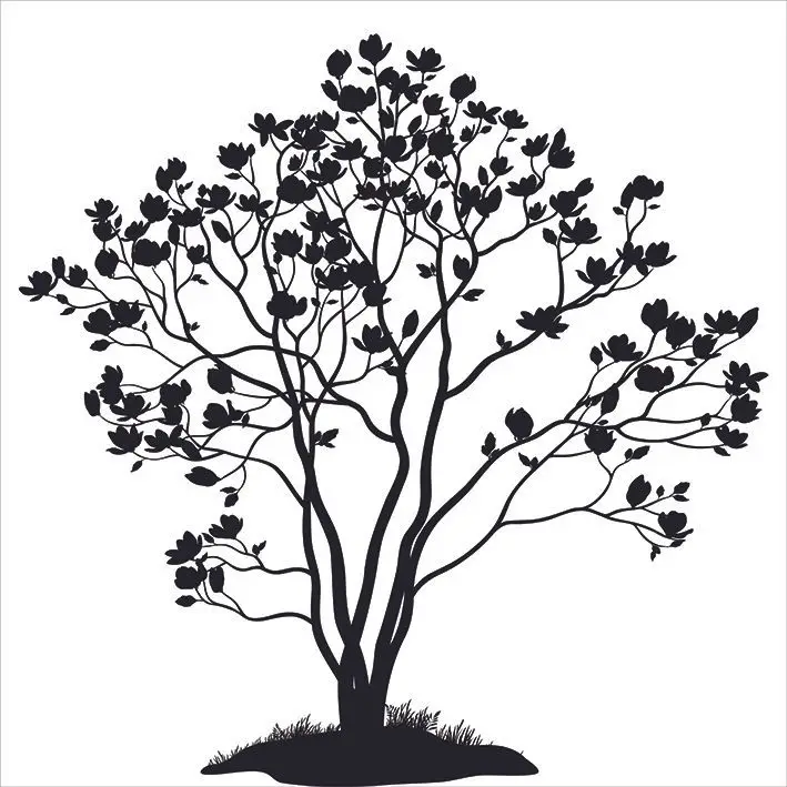 Душевая занавеска с принтом дерева/Водонепроницаемая душевая отверстиями для