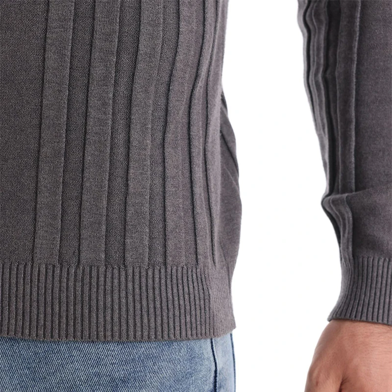 Мужской трикотажный пуловер с длинным рукавом