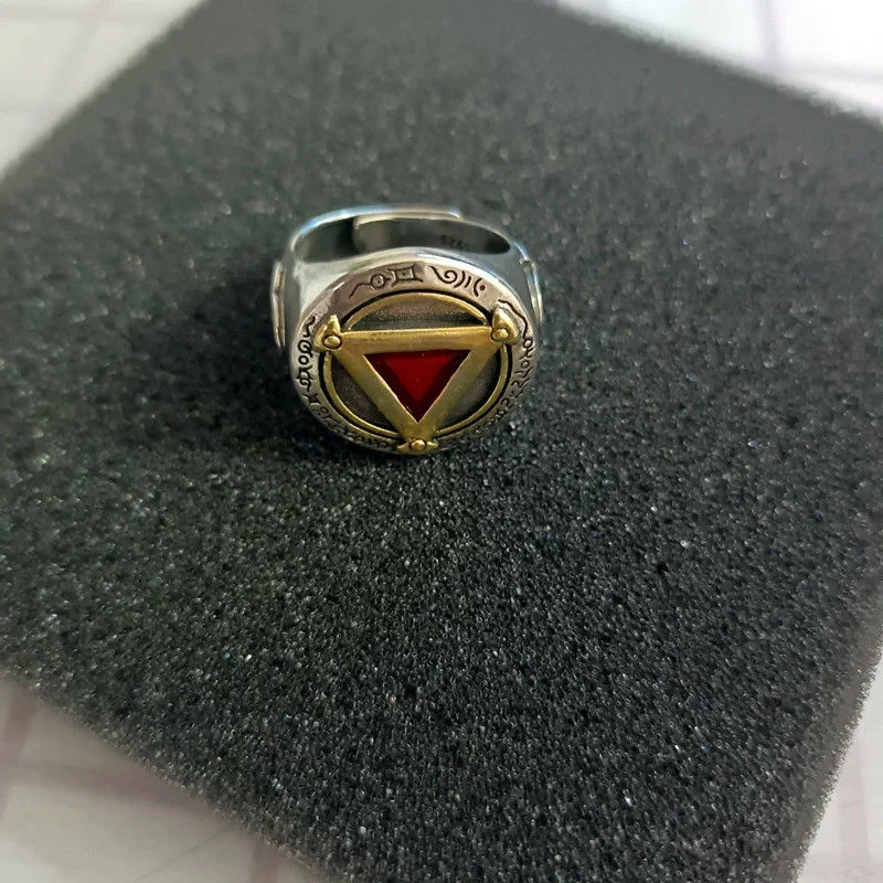 Кольцо с эмблемой в маске Горо женское кольцо Kamen Rider треугольные кольца мужские