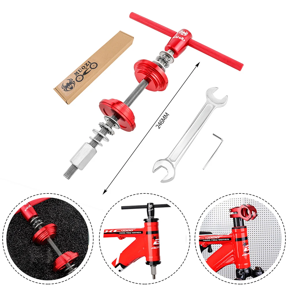 

Bicycle Headset Installation Tool Center Axle Bearing Bowl Press-In Tool 246mm Outdoor MTB Road Bike Repair Maintenance Tool