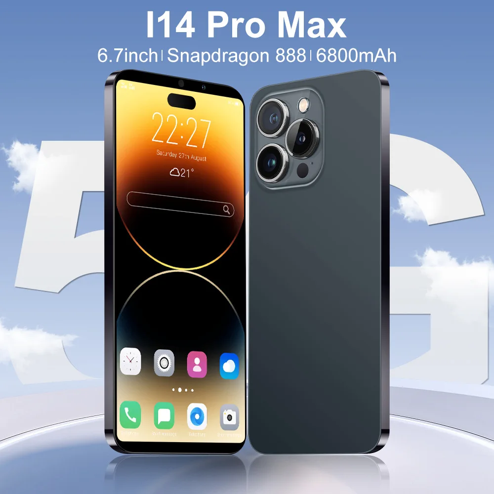 

Смартфон i14 Pro Max 12G + 512 ГБ, 6,7 дюйма, 6800 мАч