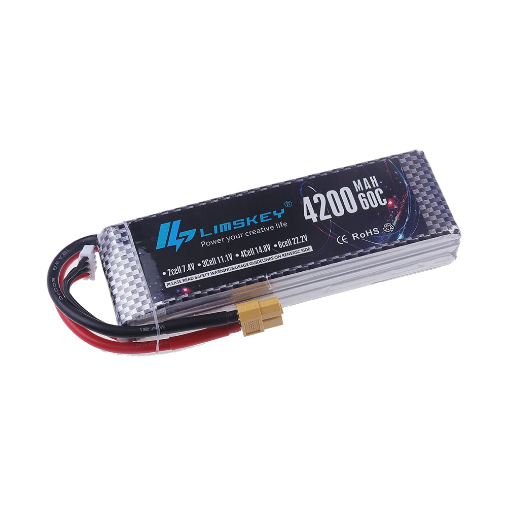 3S 11 1 В 4200 мАч 60C RC LiPo Аккумулятор для радиоуправляемого квадрокоптера дрона