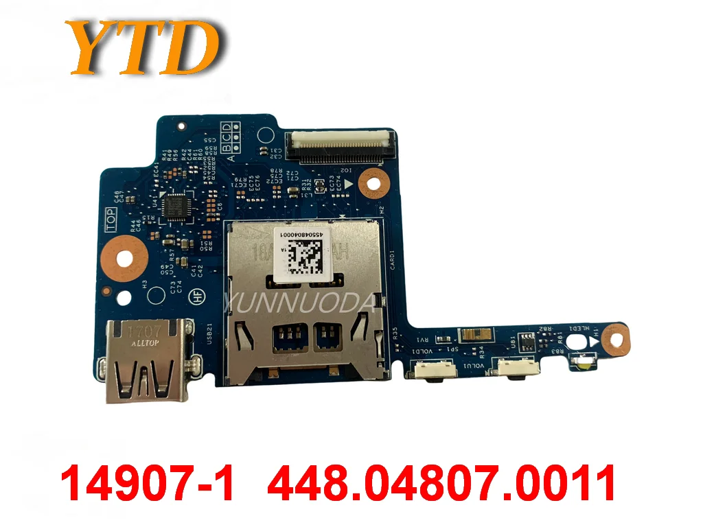 

Original for HP Pavilion X360 15-bk USB SD Card Reader Board 14907-1 448.04807.0011 tested good free shipping