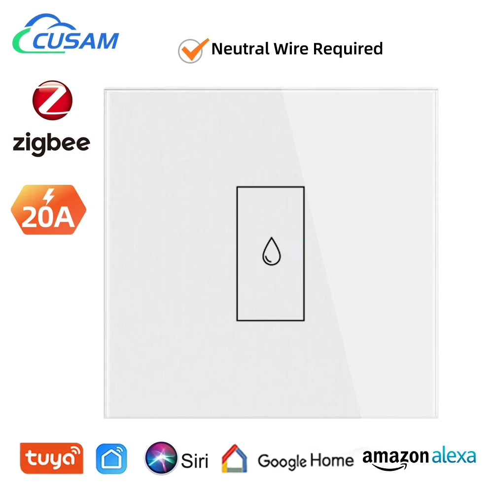 

Умный переключатель Tuya ZigBee для электрического водонагревателя, 20 А, 4400 Вт