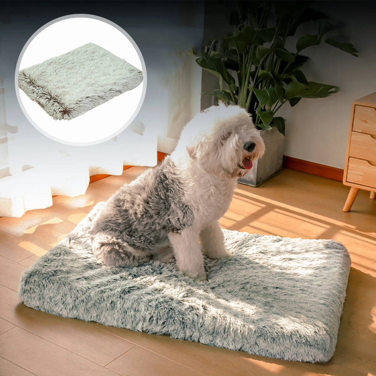 

Плюшевый коврик для собаки, мягкая кровать для питомца, моющаяся Съемная удобная кровать для питомца, коврик для щенка, подушка для питомца, ...