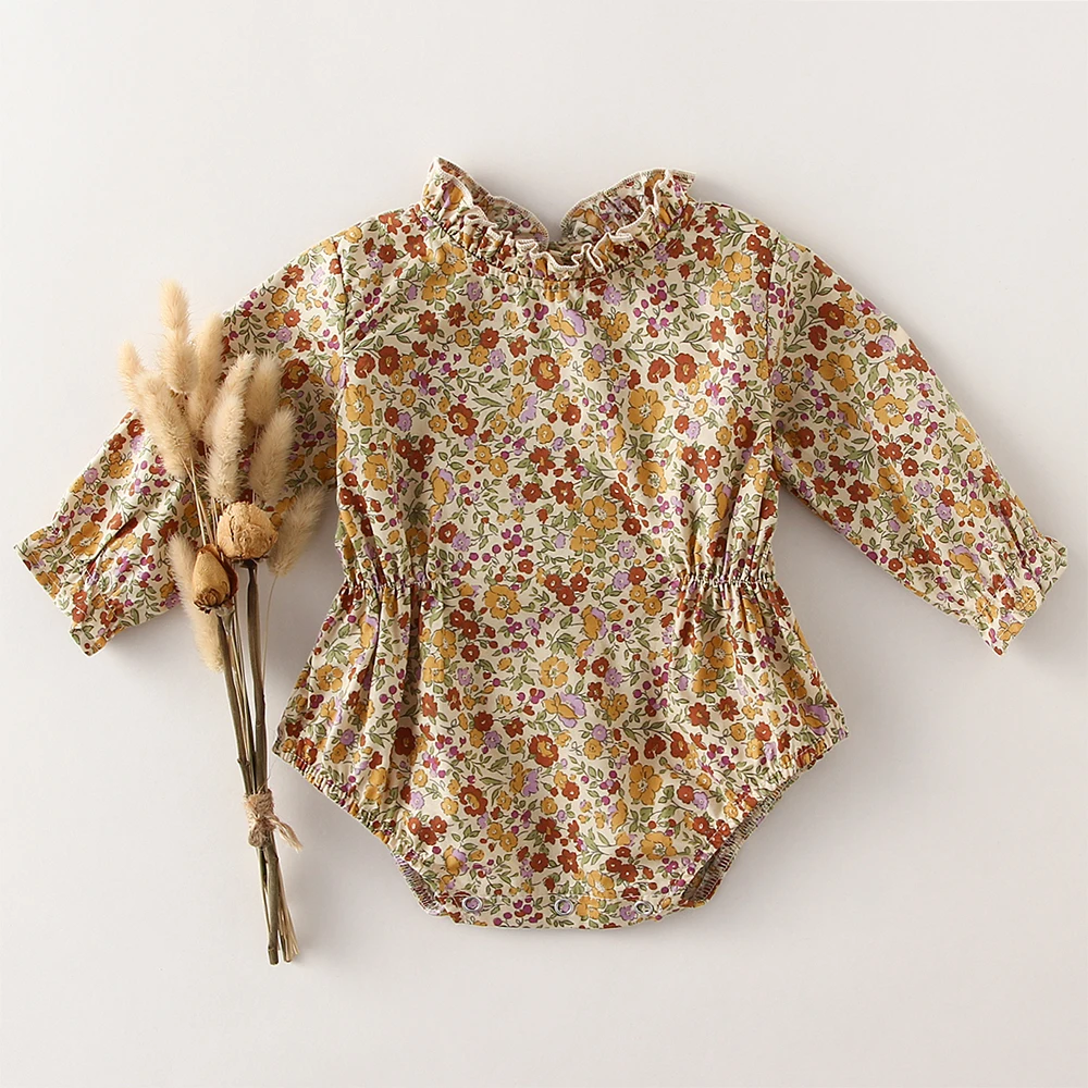 

Baby Girls Jumpsuits For 0-2Y Newborn Floral Cotton Infant Girl Clothes Fashion Spring Baby Girls Rompers