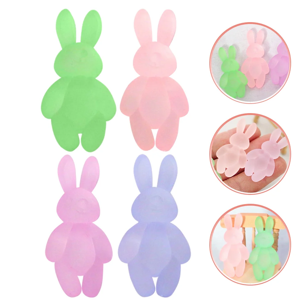 

4Pcs Fairy Rabbit Miniature Animals Fairy Cake Decorations Fairy Figurines For Kids Miniature Figurines for Gift Decoration