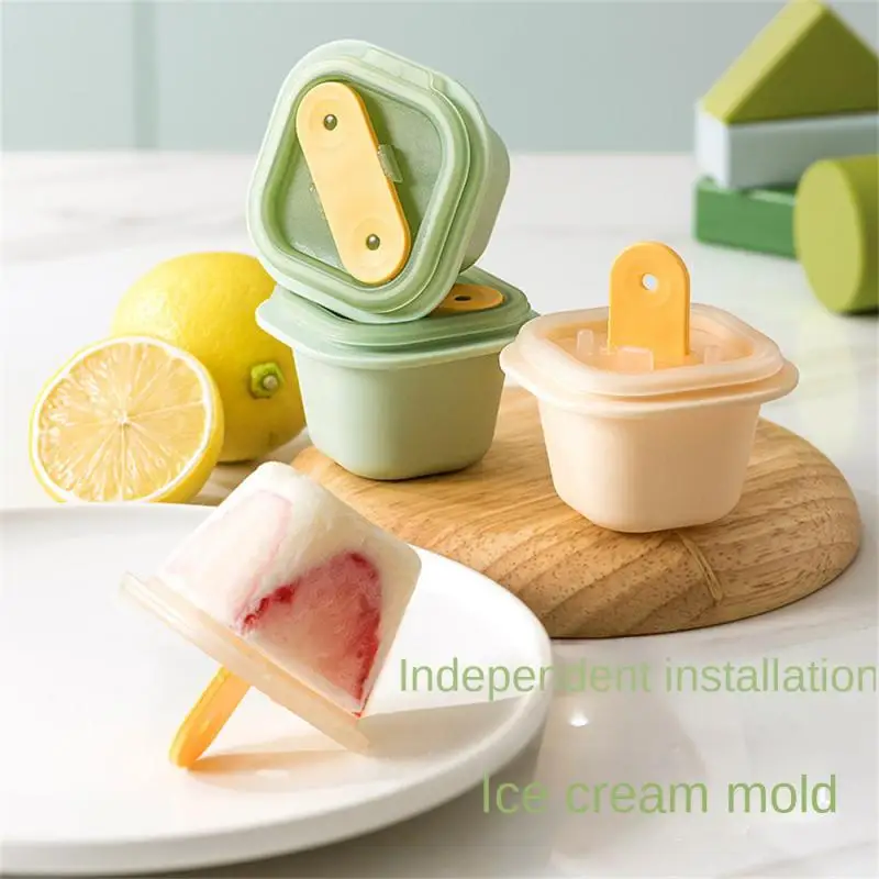 

Creative Ice Cream Mold High Quality Homemade Ice Lattice Model Silicone Ice Grid Mold Bar Accessiories 3pcs Small Popsicle