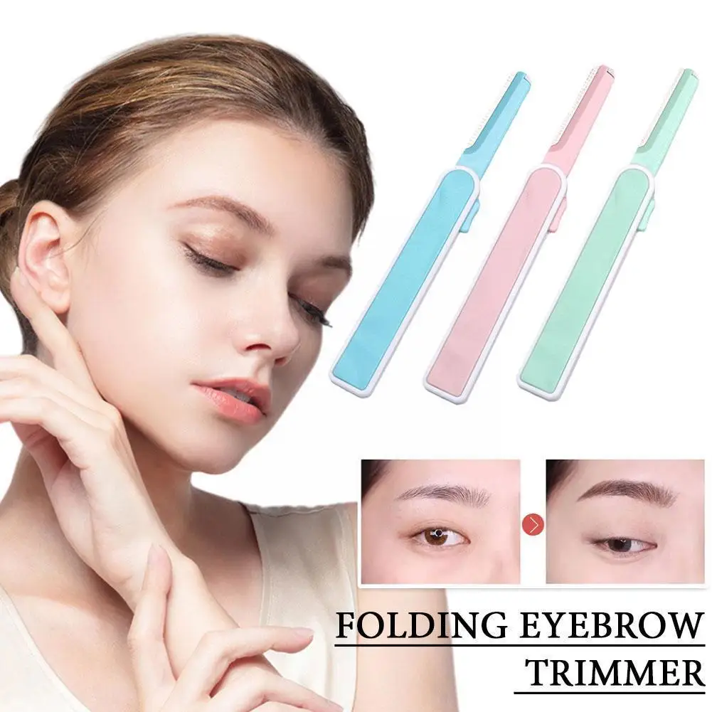 

1pcs Eyebrow Trimmer Portable Eye Brow Razor Shaper Hair Facial Shaver Cutter Eyebrow Shaping Remover Tool Scissors K8P0